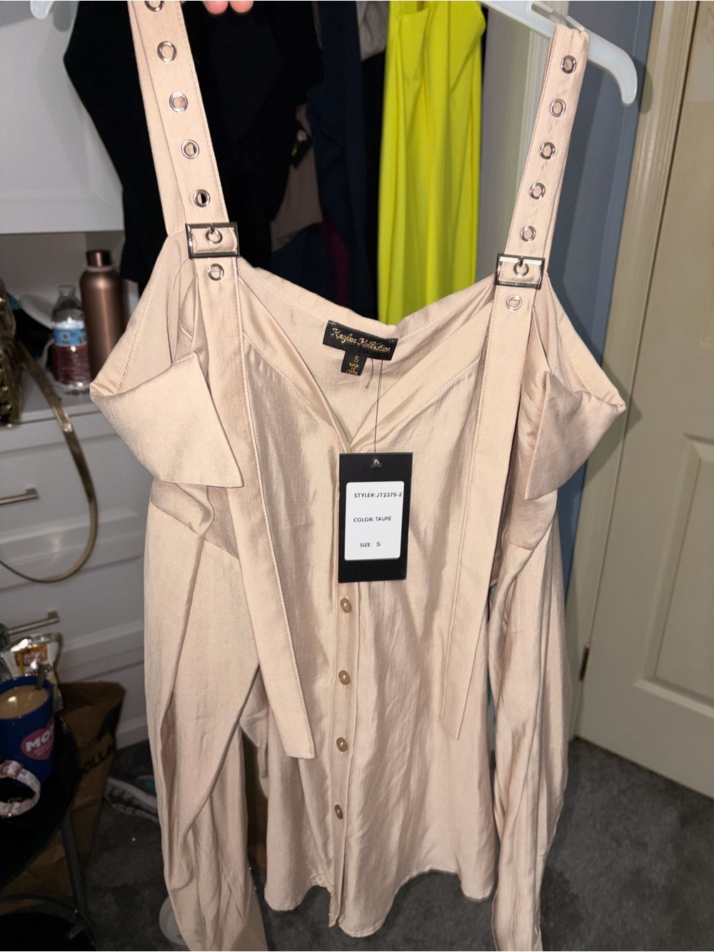 *BRAND NEW* Diva Boutique Online Taupe Small Energetic Feel Long Top - Picture 8 of 11
